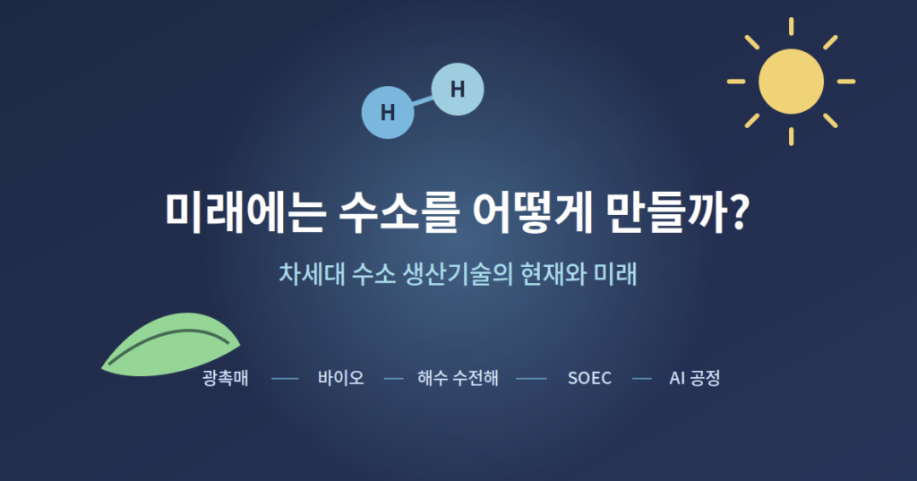 미생물과 미세조류를 활용한 바이오수소 생산방식