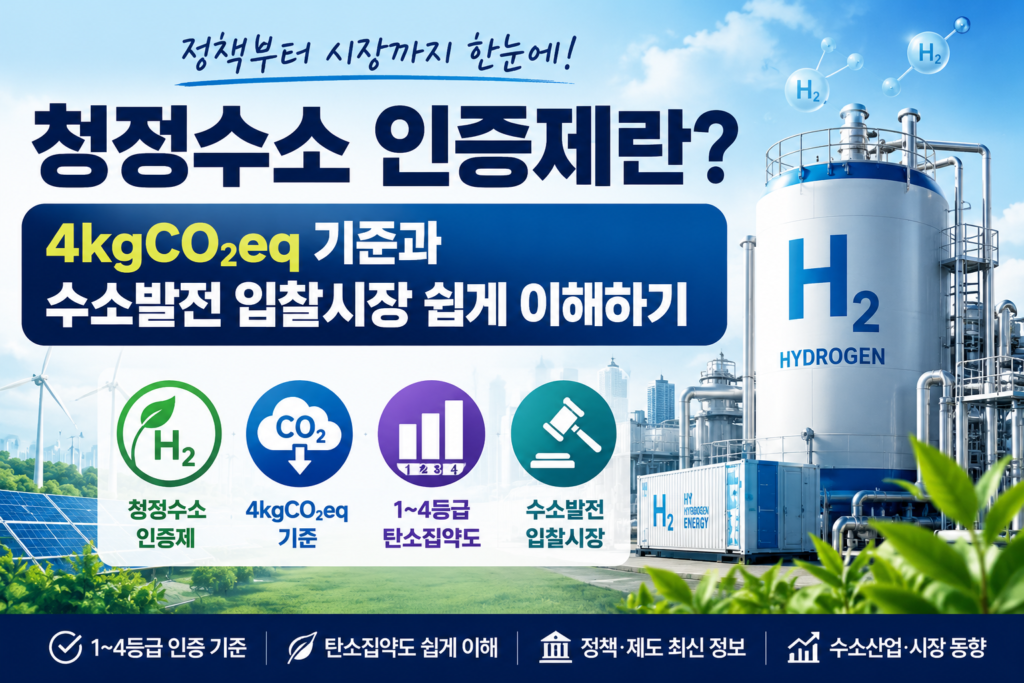 청정수소 인증제 쉽게 이해하기
