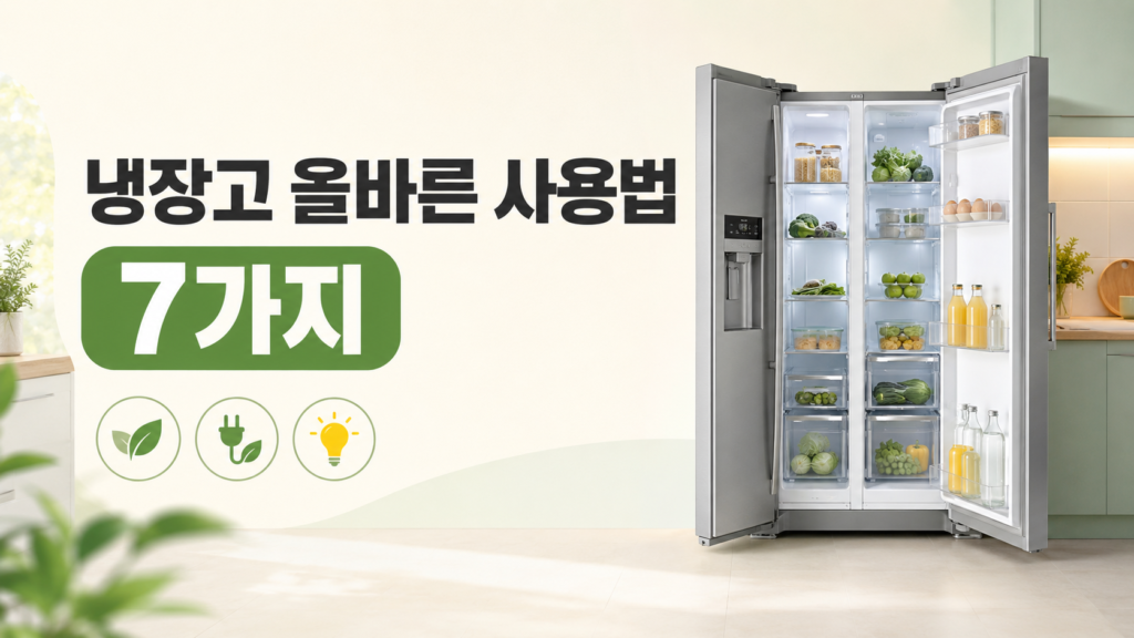 냉장고 올바른 사용법 7가지 대표 이미지