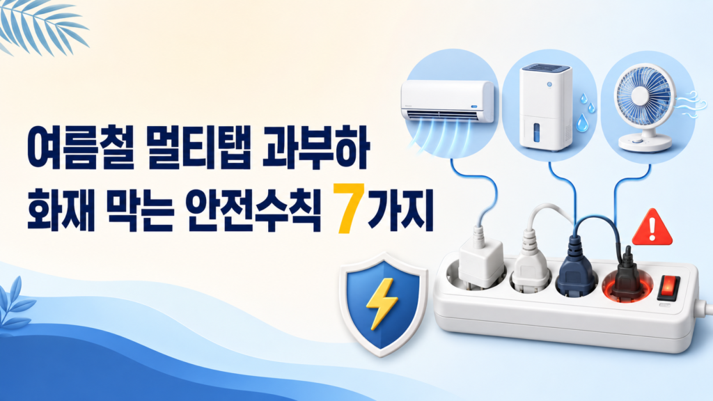 여름철 멀티탭 과부하와 전기화재 예방 안전수칙 7가지